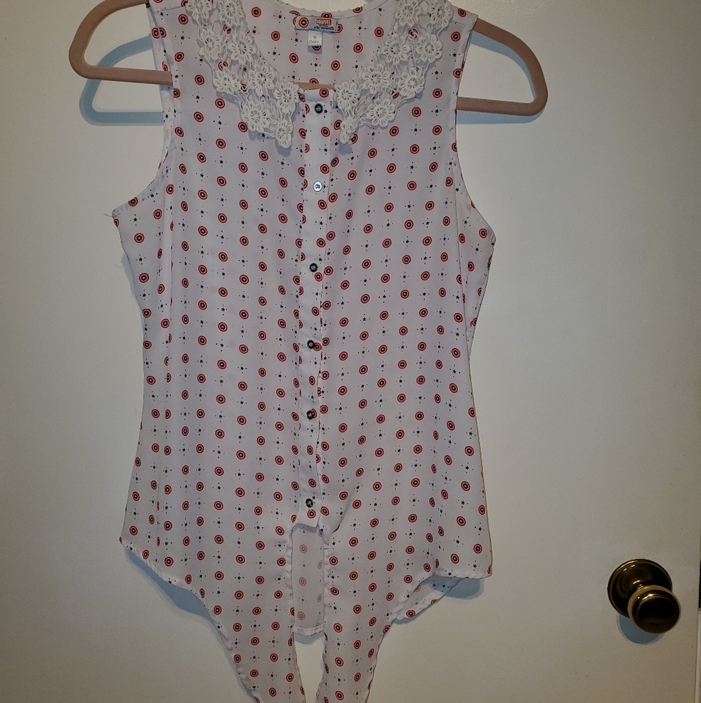 Captain America Sleeveless Blouse